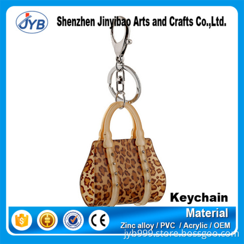 fashion design girls bag ornaments pu leather mini hangbag shape keychain